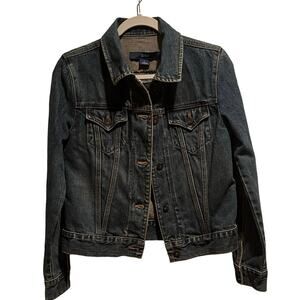 Gap Jean Jacket Womens Size Small Blue Denim Long Sleeve